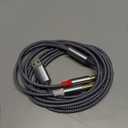 XMSJSIY USB A to 6.35mm Audio Cable - Dual 1/4 inch TS Y Splitter for Smartphone, Amplifier, Speaker - 2M