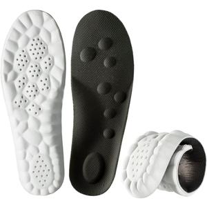 Ultralight Memory Foam Insoles Plantar Fasciitis Insoles for Men Women 2pairs Sports Shock Absorption Ergonomic 3D Inserts, Super Soft Breathable High Elastic Running Insole for Long Standing ((2pairs) W 9.5-10.5 / M 8-9 (10.63''), Black)