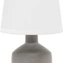 Simple Designs LT2080-GRY Mini Bocksbeutal Concrete Table Lamp, Gray