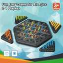 Chain Triangle Chess Game, Geometric Chess Game, Board Games for Family Night, Family Games for Kids and Adults, 2 to 4 Players