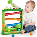 OCHIDO Toddlers Toys for 1 2 3+ Years Old Kids, Pound A Ball Included 2 Hammer & 12 Balls, Montessori Toys for Interactive Game for Boys and Girls, Early Learning Educational Gift