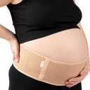 Jill & Joey Maternity Belt - Belly Band for Pregnant Women - Back Brace & Belly Support - Pregnancy Must-Have - Back Pain Relief (Beige, Large)