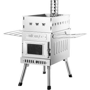 WillowyBe Outdoor Sauna Hot Tent Stove, Rocket Stove Heater, Portable Camping Wood Stove for Dry Sauna, Cooking for Husband and Friends