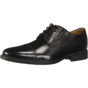 Clarks Men's Whiddon Cap Oxford (10.5, Black Leather)