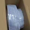 WDF 100pcs Silver Plastic Plates - High-end Baroque Design - Heavy Duty White &Silver Plates for Upscale Parties &Wedding