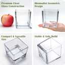6 Pack Square Glass Vase 4" x 4" x 4", Clear Cube Vases for Centerpieces, Thickened Glass Flower Vases, Plant Terrarium, Floating Candle Holder for Wedding Party, Office/Home Decor, Events