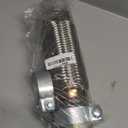 Exhaust Flex Pipe Universal Type 100% Stainless Steel For Heavy Duty and Cars (1 PC, 2.5X8X12 Clamps)
