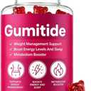 Gumitide Gummies, Apple Cider Vinegar Gummies, with Apple Cider Vinegar, Calcium+Magnesium+Sodium, Weight Management Support, Improve Metabolism, Boost Energy Levels and Sleep, 60 Gummies (EXP 04/02/28)