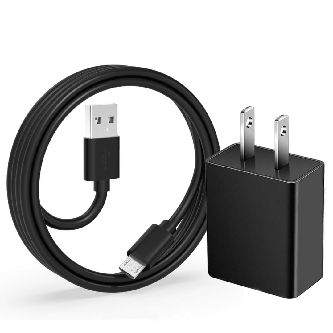 Wall Charger Power Cord Cable for Roku Streaming Stick, Roku Express Plus, Roku Premier/Plus, Roku Voice Remote Pro Micro USB Adapter Charging Cable Cord (5FT, Black)