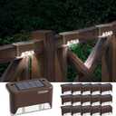 Otdair Solar Deck Lights - 16 Waterproof LED Solar Step Lights for Deck, Stairs, Yard, Patio, and Pathway (Cold White)