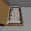 Real Carbon Fiber License Plate Frame, 100% Pure Carbon Fiber Frame, Black License Plate Holder Cover with Screw Caps, Anti-Vibration Pads (Twill 4 Hole)