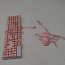 Gaming Keyboard and Mouse Combo, K1 RGB LED Backlit Keyboard with 104 Keys Computer PC Gaming Keyboard for PC/Laptop (Pink)