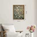 Framed Flock of Birds Canvas Wall Art, Vintage Minimalist Abstract Landscape Painting, Neutral Gold Birds Spiritual Wall Decor, Modern Aesthetic Pictures for Bedroom Living Room 16x24 inch