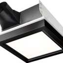 Broan-NuTone 110 CFM Decorative Bathroom Exhaust Fan with LED Light and Matte Black Trim, ENERGY STAR® certified