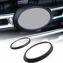 Car Front Rear Logo Decoration Cover Ring Trim, Compatible for Subaru Outback 2021 2022 2023 2024 2025, Hood Emblem Ring Accessories, Made of ABS (Matte Black)