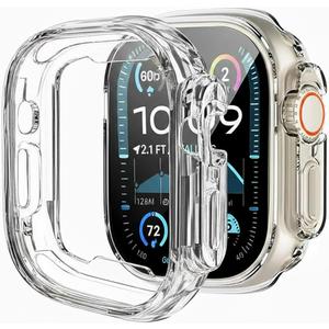 2 Pack for Apple Watch Ultra 3/2/1 Case 49mm Soft TPU Shockproof for Apple Watch Cover -Clear No Screen Protector