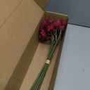 Letjolt Ranunculus Artificial Flower 18 Pcs Red Silk Ranunculus Wedding Bouquet Engagement Centerpieces Arrangements Bridal Shower Decorations Home Decor, Dark Red