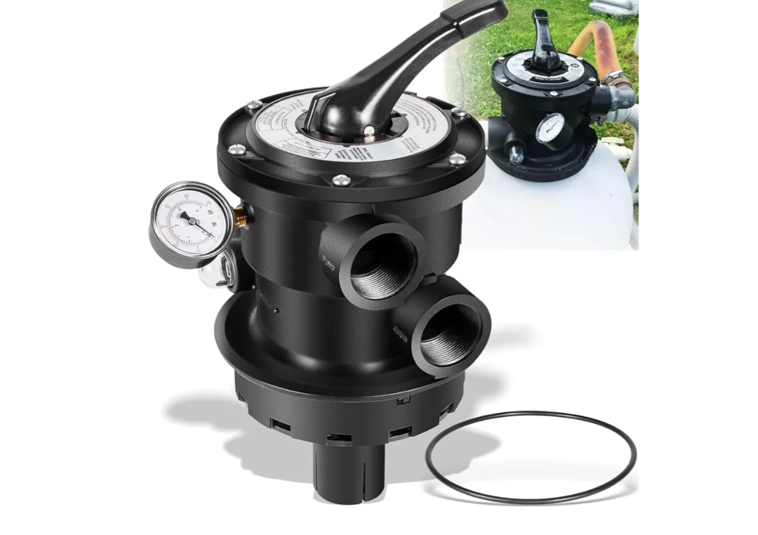 Replacement for Hayward SP0714T VariFlo XL Top Mount Multiport Valve Part for Above-Ground Pro- or VL Series Sand Filter, 1.5 Inch Plumbing, 7-Position Control Valve