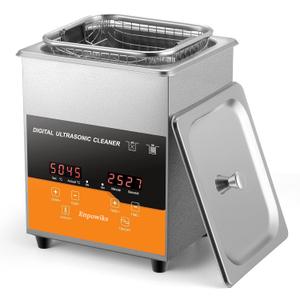 Ultrasonic Cleaner 2L, Digital Ultra Sonic Parts Cleaner with Heater & Timer 40kHz SUS 304 Stainless Steel Lab Sonic Cleaner 110V for Professional Tools,Metal Parts,Jewelry,Eyeglasses