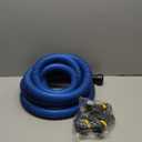 Cen-Tec Systems 95204 10 Ft. Antistatic Vacuum Hose for Shop Vacs with Expanded Multi-Brand Power Tool Adapter Set, Blue