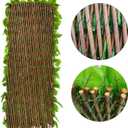 86 York Expandable Fence Privacy Screen Faux Ivy Decorative for Outdoor Garden Wall Patio Balcony, Artificial Hedge Lattice Fencing(Single Sided Leaves) (4, Hydrangea-Pink)