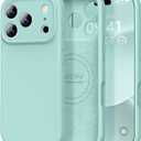 Vooii Magnetic for iPhone 17 Pro Max Case, Compatible with Magsafe (Premium Liquid Silicone) (Integrated Camera Control Button) Full Body Protective Anti-Scratch Microfiber Lining 6.9 inch, Mint