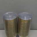 Zcaukya 100pcs 9oz Gold Plastic Cups, Disposable Crystal Clear Plastic Party Cups for Weddings, Birthdays, Events