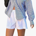 Summer Plaid Shorts for Women Pajama Lounge Gingham Boxer Bottom Going Out Elastic Waist Wide Leg