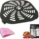 7QT Air Fryer Grill Pan for Gourmia GAF798 Air Fryers, Premium Air Fryer Crisper Tray Grill Plate Insert Grate Rack Grid Shelf for Gourmia 7QT Air Fryers, Nonstick, Dishwasher Safe