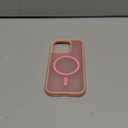 SUPFINE Magnetic for iPhone 15 Pro Case (Compatible with MagSafe) (Military Grade Drop Protection) Slim Translucent Matte Shockproof with Anti-Fingerprint Phone Case, Pink