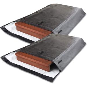 Table Leaf Storage Bag Padded 2 Pack, 2024 Upgraded Heavy Duty Dining Table Leaf Bag, Extra Thick Flannel Backing Table Leaf Cover Protector, Water Resistant, Black(Pls Check Size Chart) (51"19.6''-2 Pack)