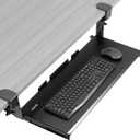 VIVO Large Height Adjustable Under Desk Keyboard Tray, C-clamp Mount System, 27(33 Including Clamps) x 11 inch Slide-Out Platform for Typing, Black, MOUNT-KB05HB, 27" Fixed Width