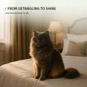 Since 1869 Hand Made In Germany - SHASH Oval Pet Brush With Short Metal Pins With Rubber Cushion - Helps Detangle Knots, Eliminate Frizz, Reduce Pulling & Snagging