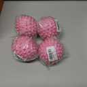 4 x Apasiri Interactive Dog Toys for Large & Medium Dogs: 3.5" Bacon Flavored Squeaky Balls for Dogs, Tough Durable Spiky Rubber Bouncy Dog Toys Balls, Floating Outdoor Fetch Dog Toy, Pink Dog Balls Gifts