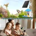 Solar Panel for Bird Feeder, Continuously 3W Power Supply for Your Bird Feeder Camera, Type-C Plug, White