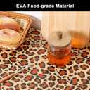 2 x Cooyes Shelf Liner  Non-Slip Cabinet & Drawer Liner for Kitchen  Non-Adhesive Waterproof Shelf Paper with Modern Pattern  Durable EVA Cabinet Mat  Easy to Cut (Brown,17.5" W x 78.7" L)