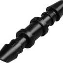 100 Pieces Drip Irrigation 1/4" Barbed Coupling Fittings, Barbed Connectors for 1/4 Inch Irrigation Tubing, Drip Line Coupler for Drip Sprinkler Garden Lawn Systems