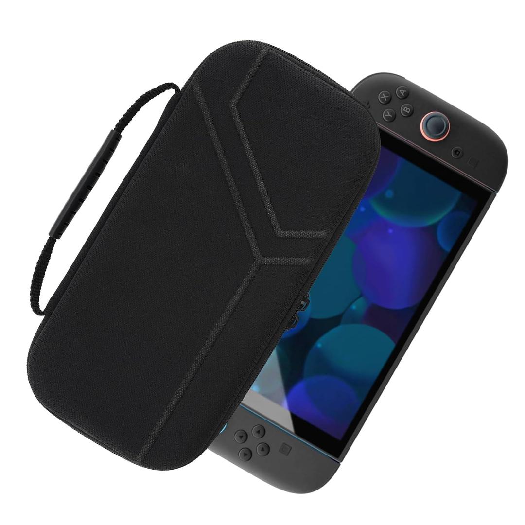 XINGFUDAO Lightweight Carrying Case Compatible with Nintendo Switch 2 (2025), Travel Bag for Up to 12 Game Cards, Protective Cover for Switch 2, Black