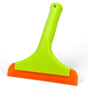 Super Flexible Silicone Squeegee, Auto Water Blade, Water Wiper, Shower Squeegee, 5.9'' Blade and 7.5'' Long Handle, For Car windshield, Window, Mirror, Glass Door
