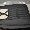 WELLDO Car Seat Covers Full Set, Leather Seat Covers for Cars, Car Seat Protector Waterproof, Non-Slip Car Interior Covers Full Set Universal Automotive Seat Covers for Most Cars SUVs, Black