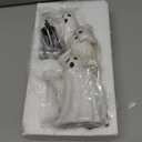 Triple Ghosts Halloween Decorations Outdoor with Solar Lantern,Cute Spooky Halloween Ghost Figurines,Ghost Decor Outside Decor for Yards Porches Gardens Lawn Party