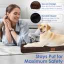 AMERICAN KENNEL CLUB Orthopedic Memory Foam Dog Crate Mat, Egg Crate Foam Cushion, Washable Cover, Non-Slip Base, Eases Joint Pain, Breathable, Durable, 42x27, Brown