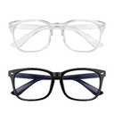 Yekepal Blue Light Blocking Glasses, 2 Pack Blue Light Glasses Men, Blue Light Glasses For Women Computer Gaming TV Phones Eyeglasses Clear Lens Bluelight Glasses Anti Eyestrain UV Glare Black+Clear One Glasses Missing