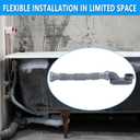 Low Profile 1 1/2 P Trap, Flexible Bathtub Shower Drain Pipe, Flat P Trap Freestanding Tub Drain for Bath
