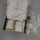 UNIQOOO 8 Set Christmas Acrylic Rectangle Photo Ornaments for Display Picture, 3"x 2" Acrylic Hanging Photo Frame, Double-Sided Picture Frames for Home, Party, Tree Decorations(Gold)