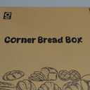 Goozii Corner Bread Box for Kitchen Countertop, Black Bread Storage Container for Homemade Bread, Two Layer Breadbox under Cabinet Mount, Large Bread Holder for Kitchen Counter, Pantry Shelf