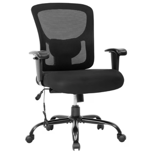 BestOffice Big and Tall Office Chair, Lumbar Support, Adjustable Arms and Height for Adults(Black)