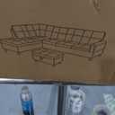 Trygoal L-Shaped Sectional Sofa with Movable Chaise & Storage Ottoman, Lounge 3-Piece Modular Convertible Couches for Living Room, Apartment & Office, Blue