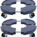 W B D WEIBIDA Plant Dolly with Wheels 2 Pack Heavy Duty Planter Caddy Size-Adjustable, Rolling Plant Stand with Casters, Round Dolly Cart for Potted Plant, Trash Can and Umbrella Base