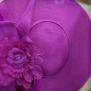 dressfan Wide Brim Fascinator Derby Hats for Women,20s Detachable Flower Hat with Headband for Derby Church Wedding Tea Party (Fushia), One Size